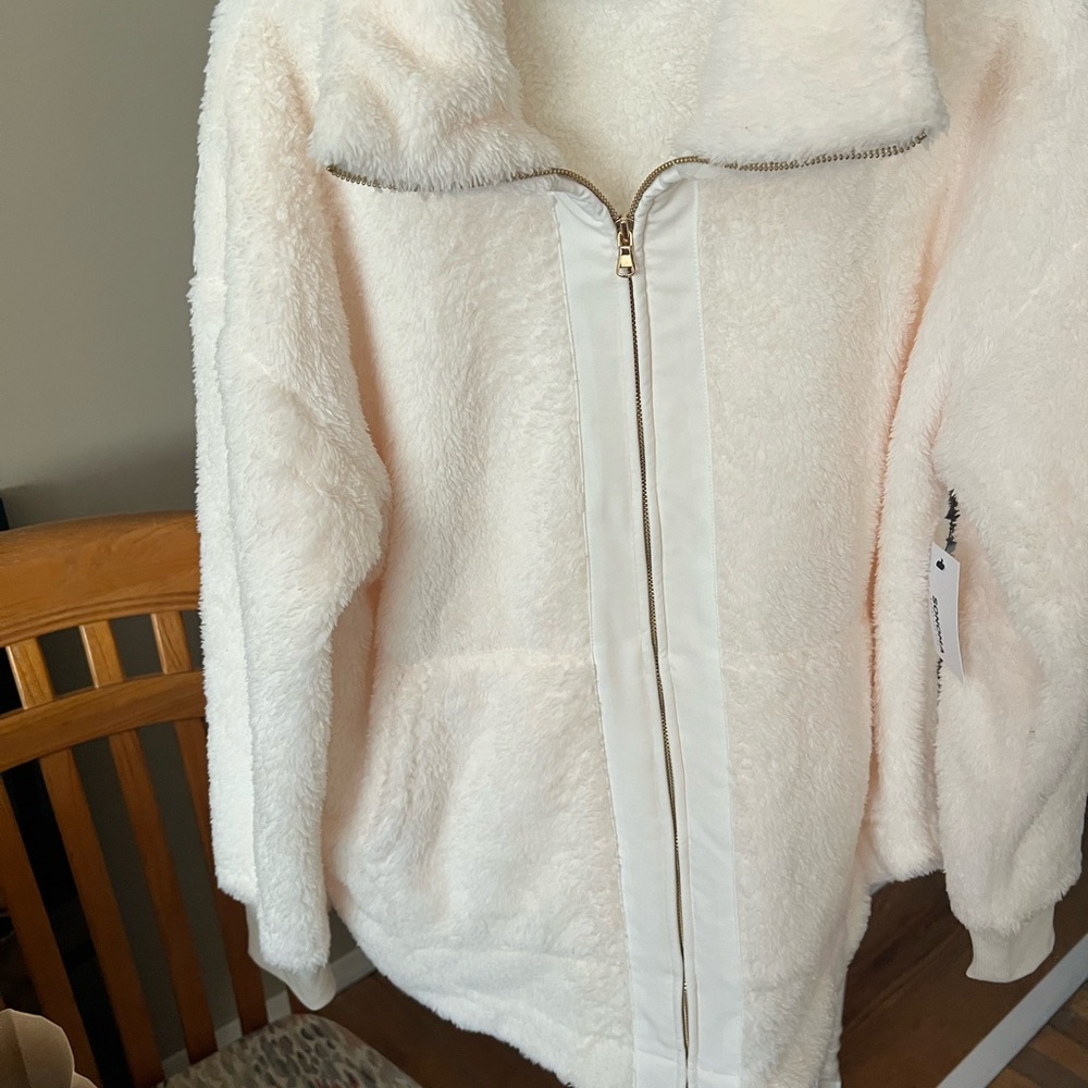 Sonoma Women's Plush Off-White Teddy Jacket